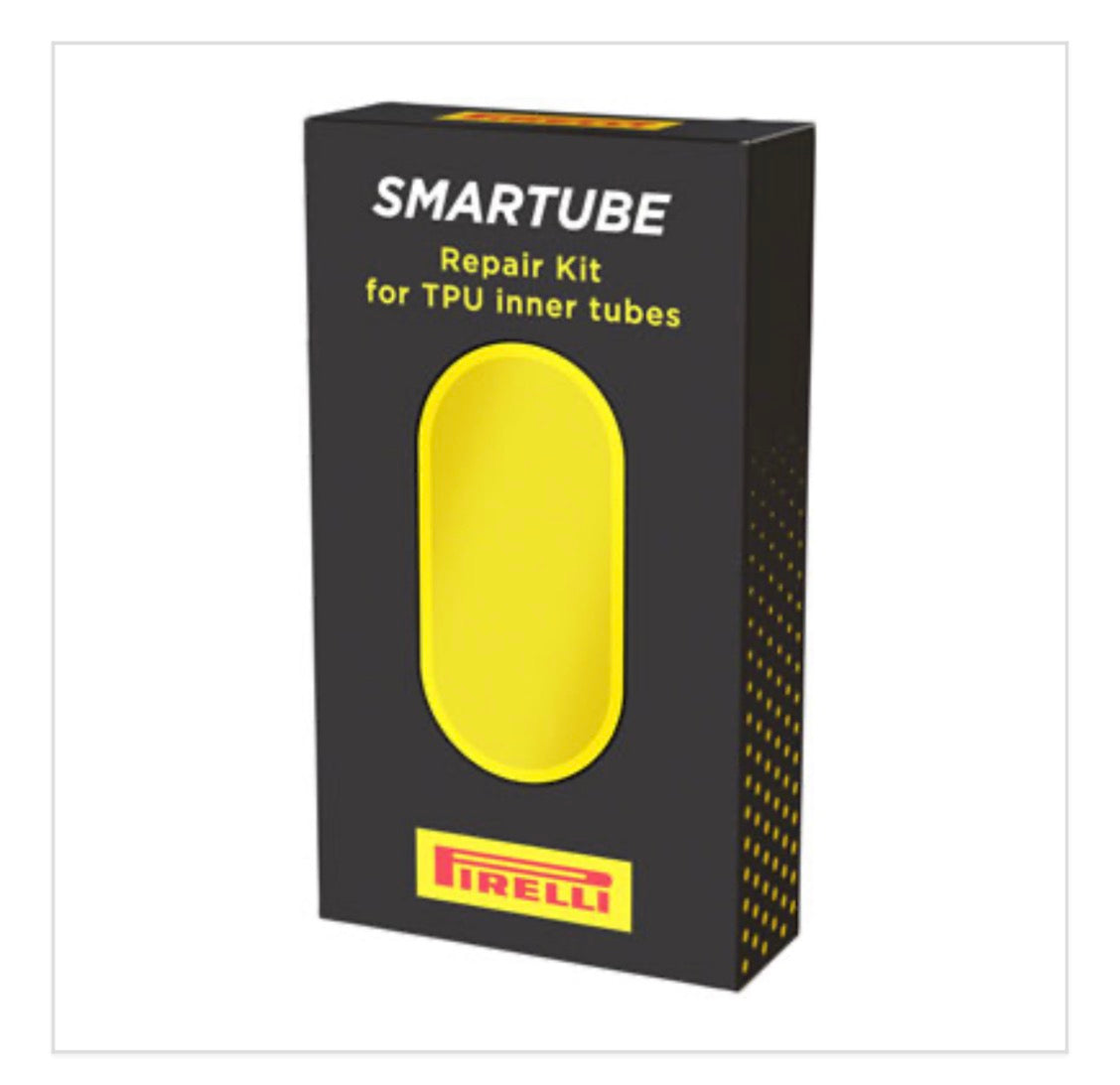 Pirelli SmarTUBE Patch Kit - 10 Patches with Glue, Yellow, Black Valve
