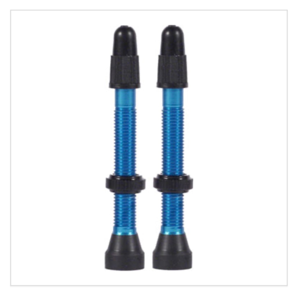 WTB Aluminum TCS Tubeless Valves: 34mm, Blue, Pair