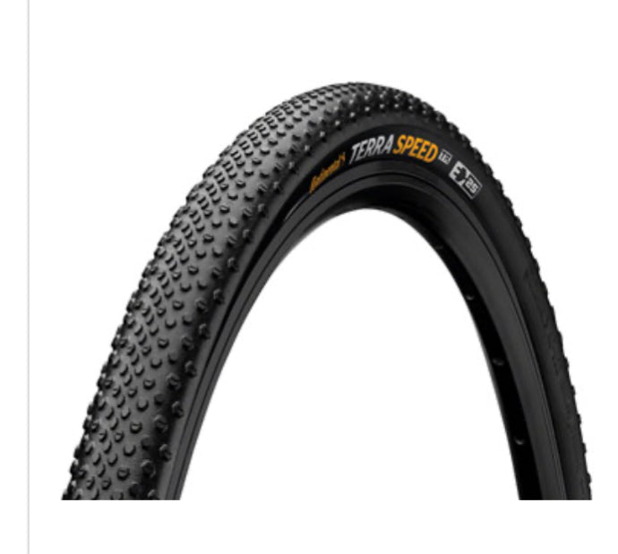 Continental Terra Speed Gravel Tire - 700 x 35, (430 g), Tubeless, Folding, Black, BlackChili, ProTection, E25