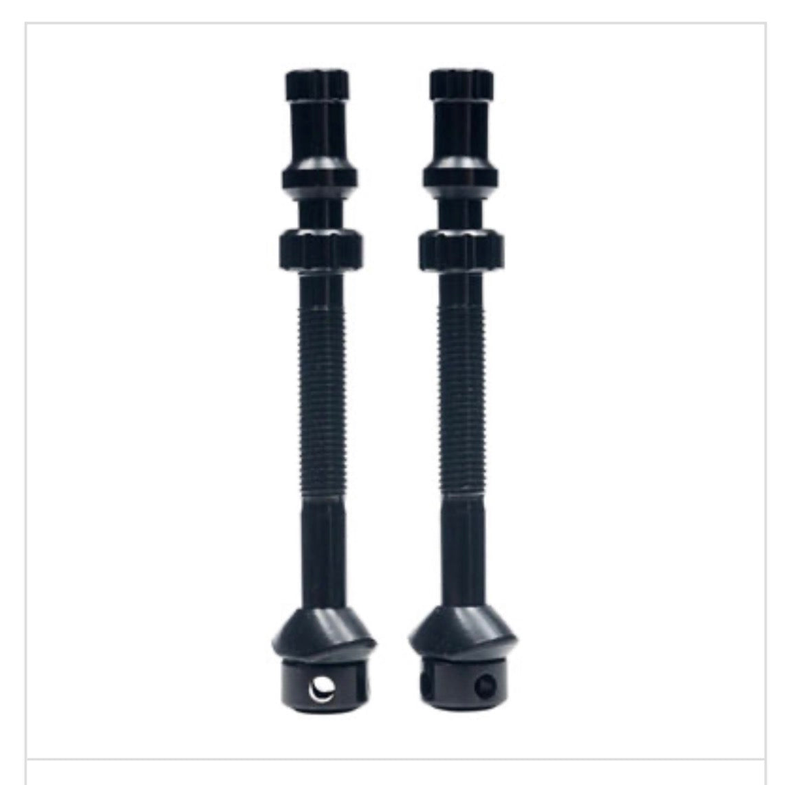 Stan's Tubeless Universal+ Valve Stems - Alloy, Tall, 35mm, Black, Pair