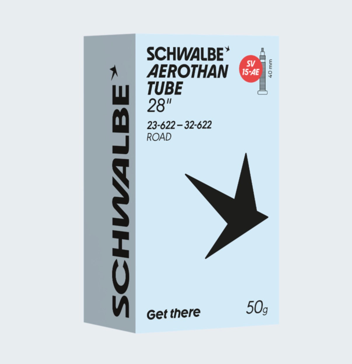 Schwalbe Aerothan Tube 15AE– 700×23–32, Presta 40 mm (50 g)