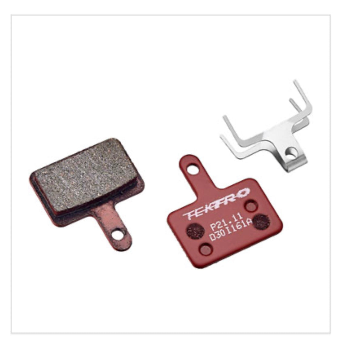 Tektro P21.11 Disc Brake Pads - Overall Balanced Compound, 5mm Thickness, For 2-Piston Brake Caliper