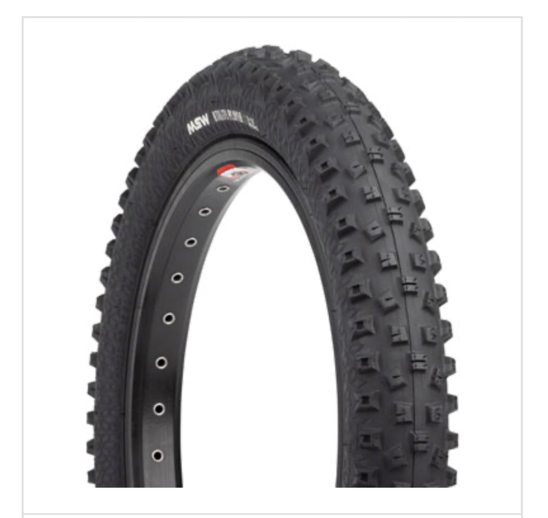 MSW Utility Player Tire - 14 x 2.25, Black, Folding Wire Bead, 33tpi