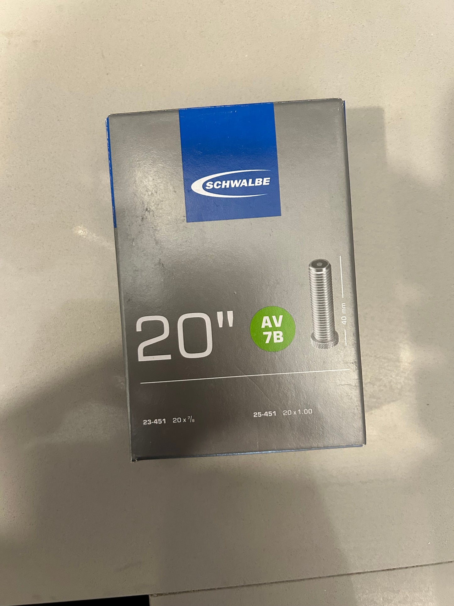 Schwalbe Tube Item 7B - 20" (23/25-451) - 85g